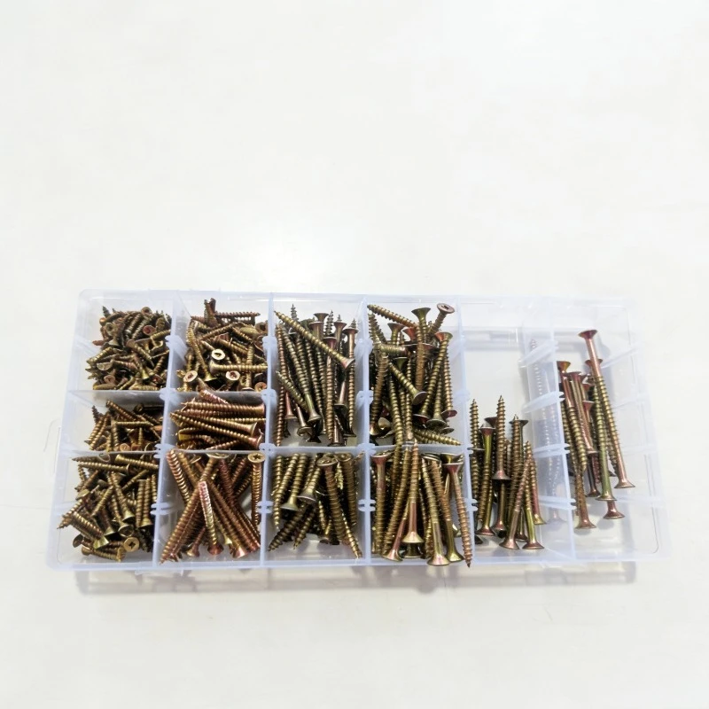 

Набор саморезов по дереву M3-M5, 800 шт., усиленные, для самостоятельной сборки, с потайной головкой, оцинкованные, из углеродистой стали, для ДСП и фибропластика