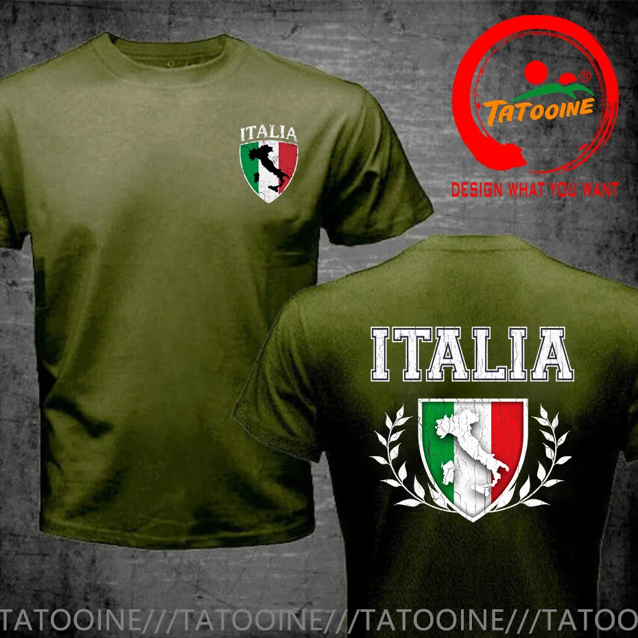 Retro Italia Flag Crest Map T Shirt Vintage Grunge Italian Italy Italiano T-Shirt Funny Soccer Footballer Tshirt Harajuku Shirts