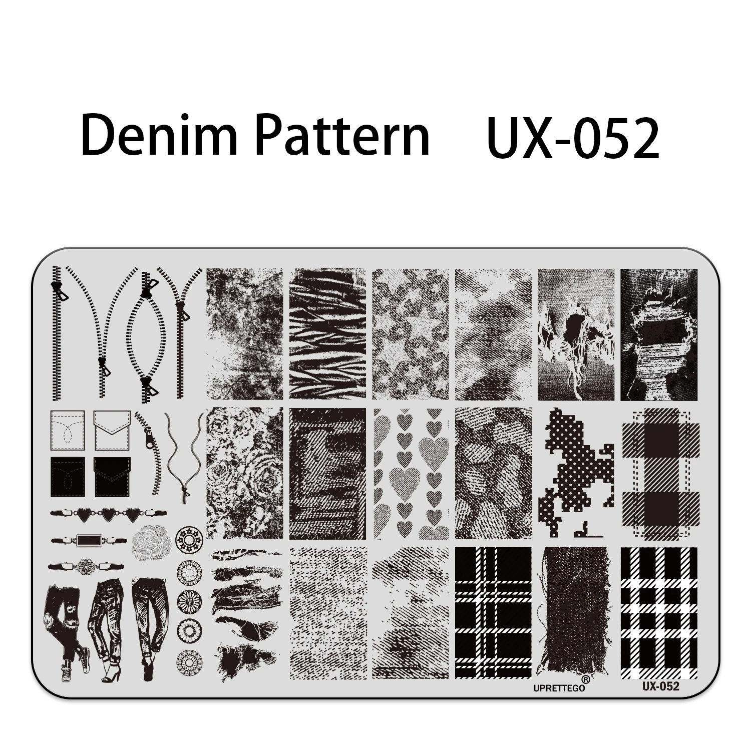 UX121: La Mejor Plantilla de Uñas de Acero Inoxidable para Diseños Abstractos y Vintage
