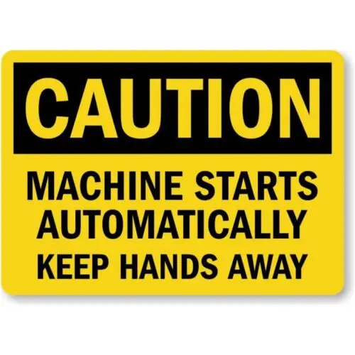 Automatic Machine Danger Aluminum Weatherproof Sign p1022 sign