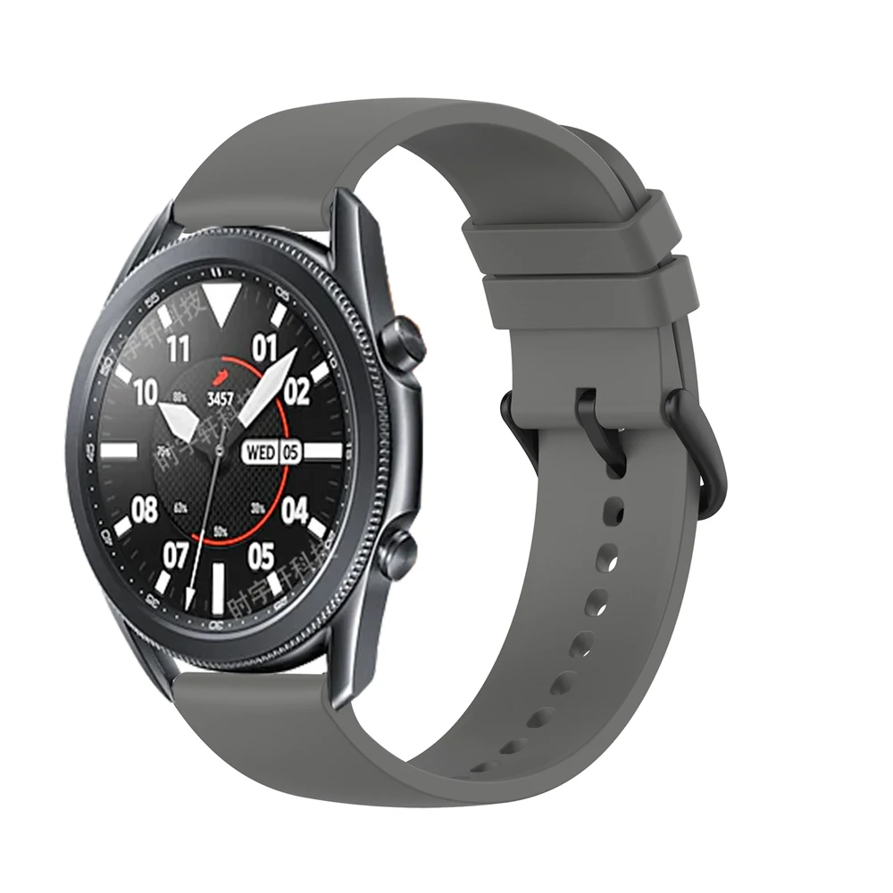 22mm 20mm Strap For Samsung Galaxy Watch 3 41mm 45mm Silicone Wrist Bracelet For Galaxy 42mm 46mm/Active 2/Gear S3 S2 Sport Band image 6