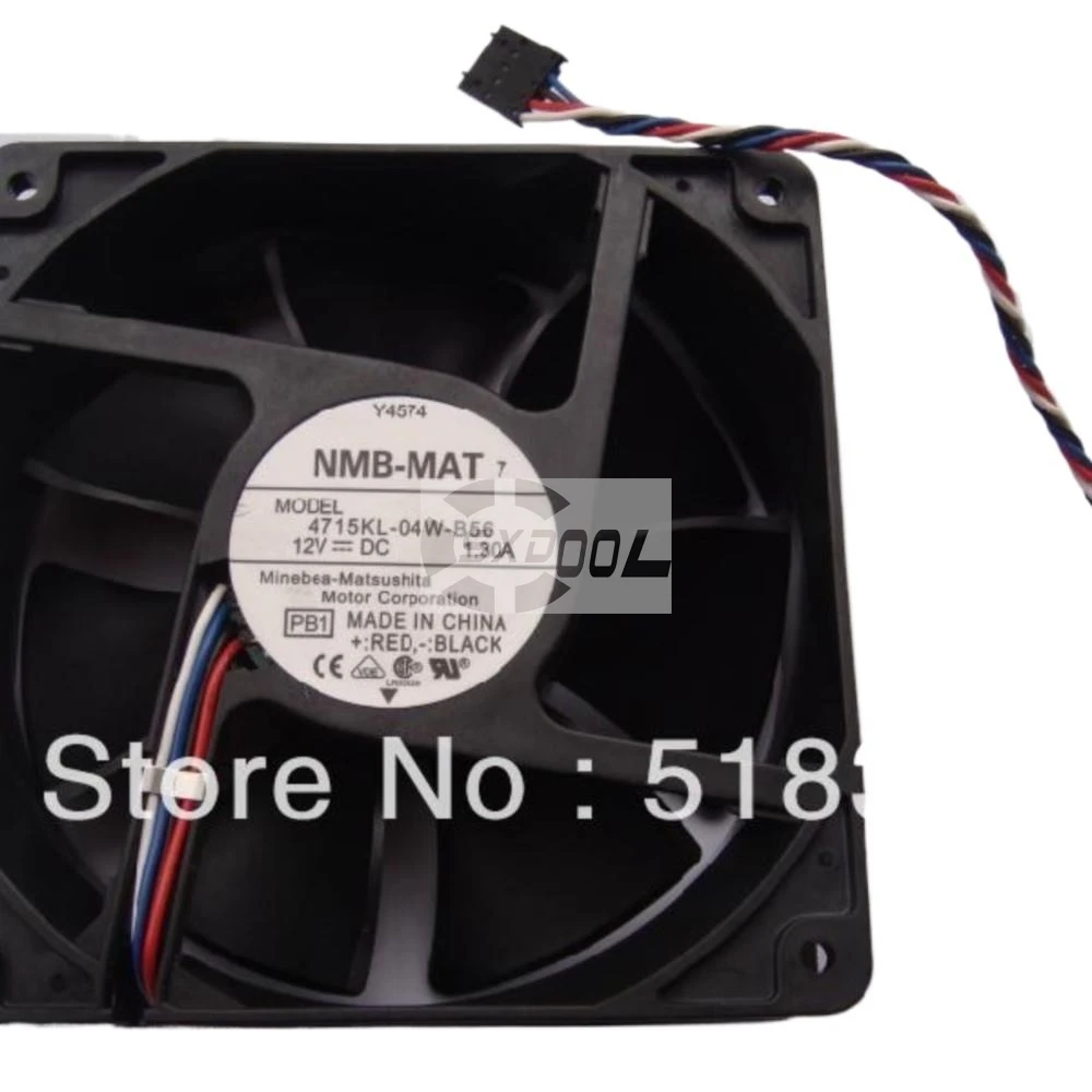 12038 Fan for NMB 4715KL-04W-B56 120mm 12V Cooling Fan, 1.3A, 3600RPM, 120x120x38mm for Workstation & Industrial Cooling