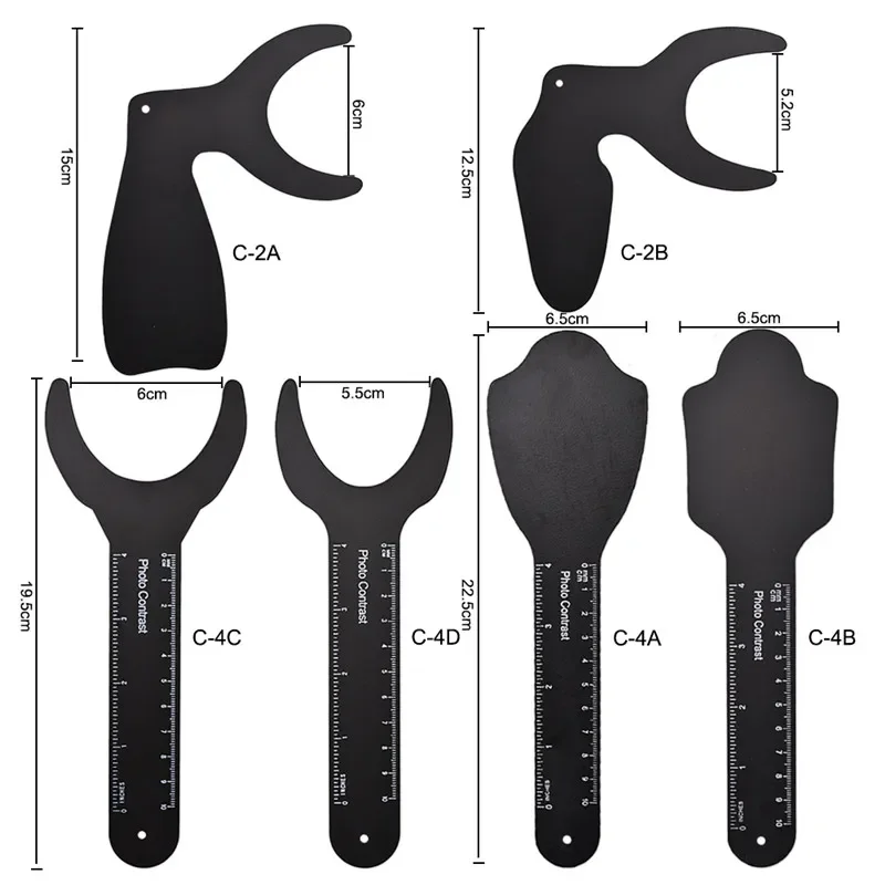 

1 Pc Black Dental Photography Background Board with Scale Ruler for Orthodontic Photo Contrast Reusable Autoclavable