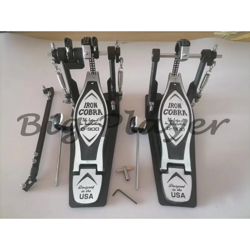 

high-quality thickened zinc and aluminum alloy is easy to use and durable. Double drum pedal drum accessories