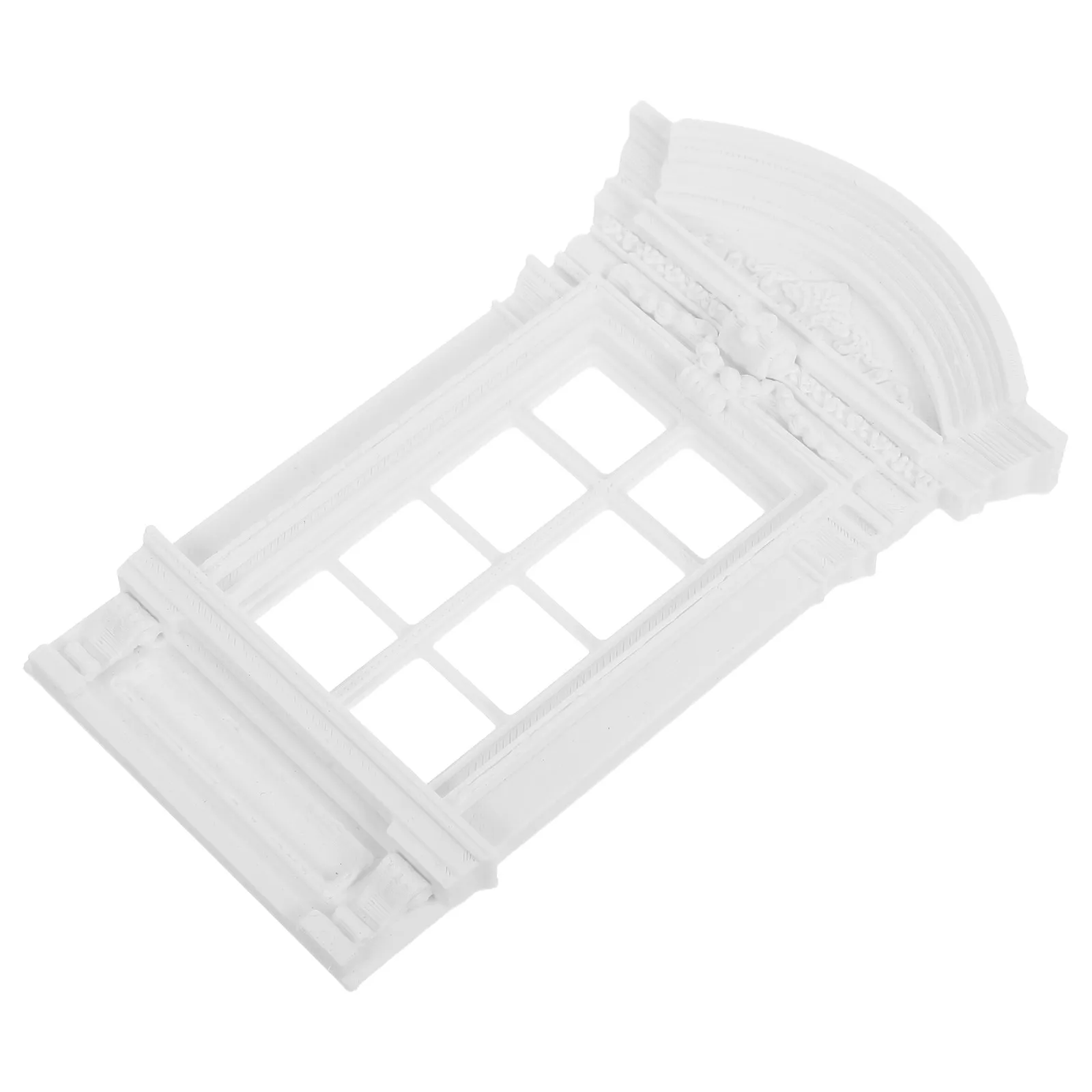 Handmade Plastic Miniature Dollhouse Window European Style DIY Craft Supplies for Home Renovation Accessories Dollhouse Windows