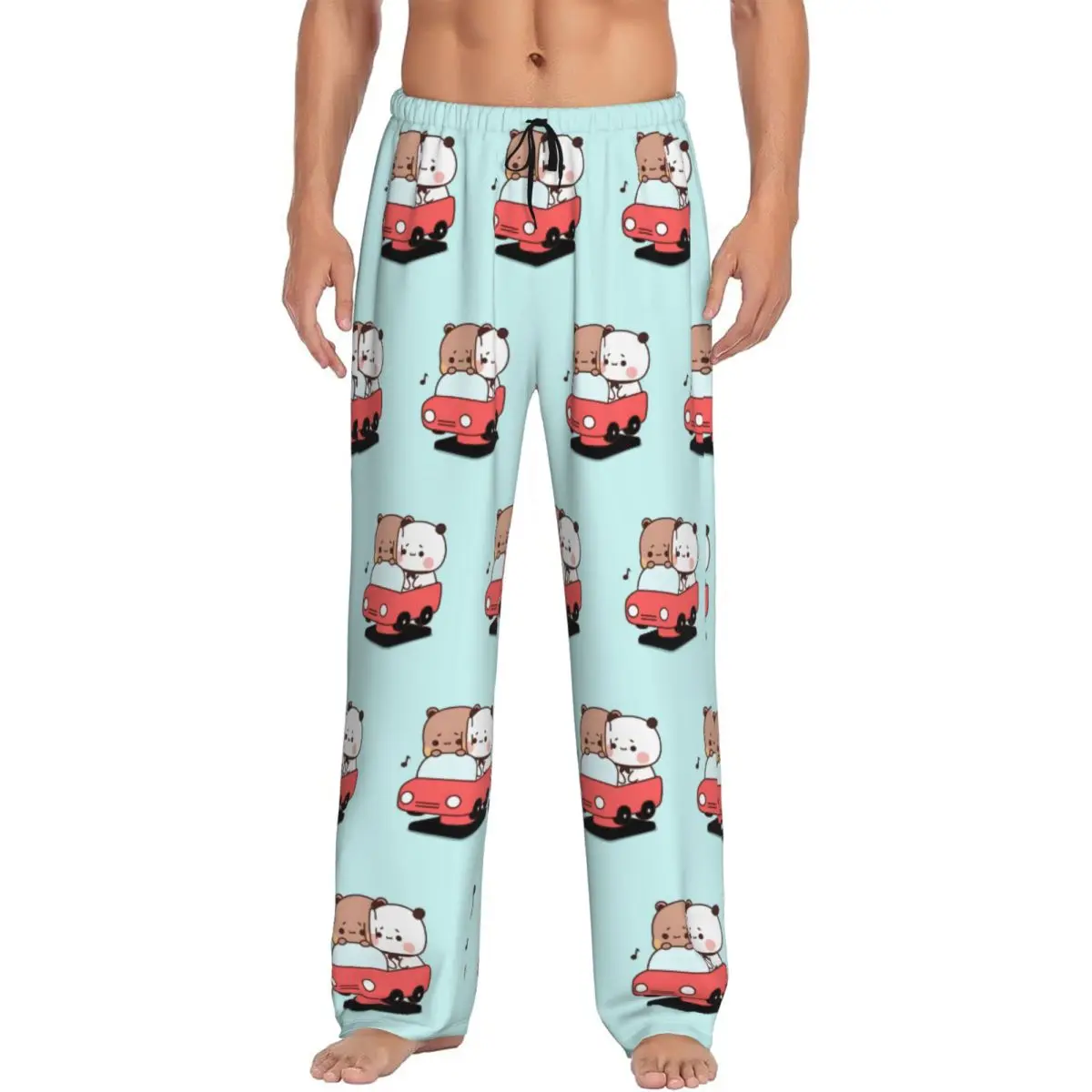 

Custom Bubu Dudu Pajama Pants Men's Kawaii Lounge Sleep Drawstring Sleepwear Bottoms with Pockets