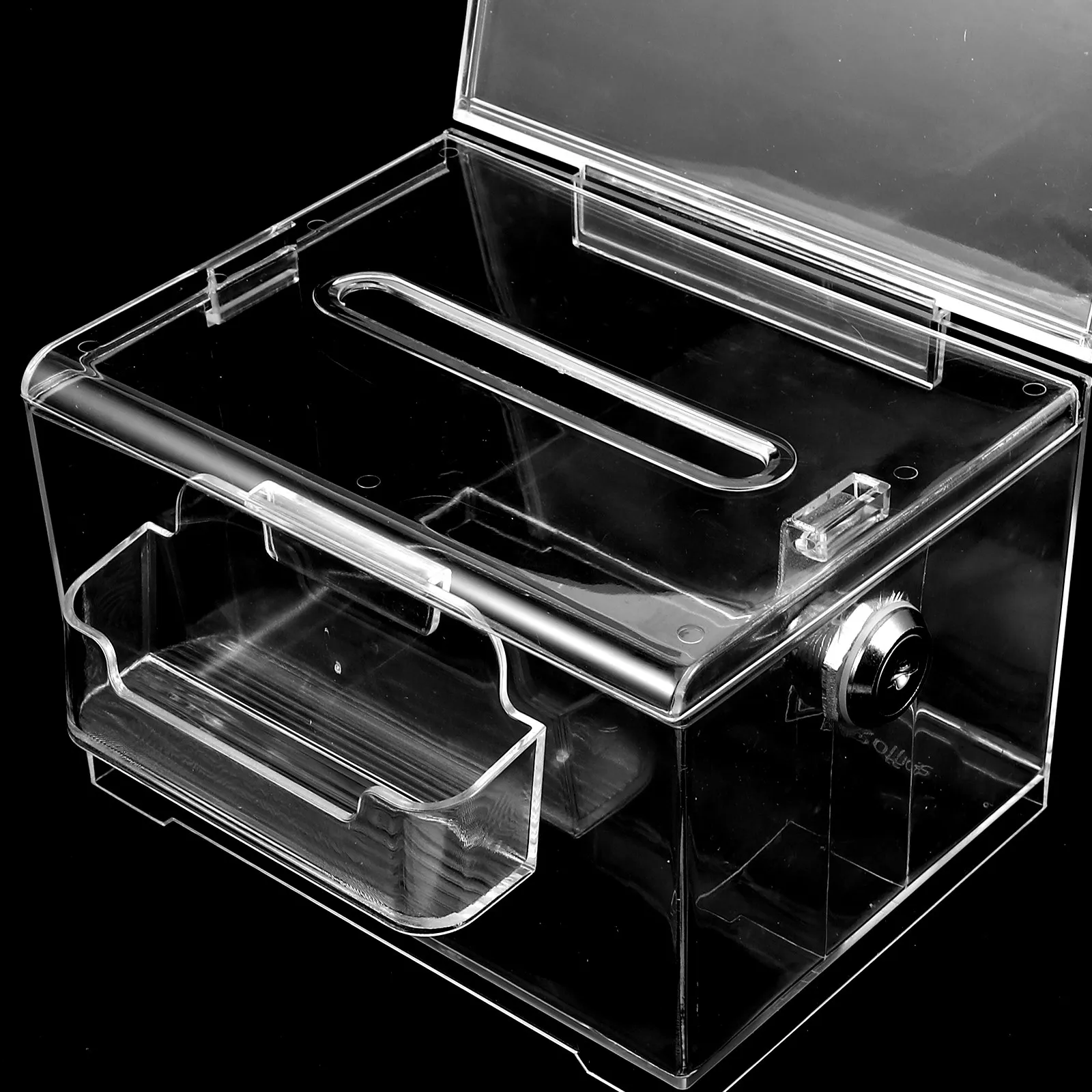 Clear Acrylic Suggestion Box with Lock Multifunctional Voting Donation Box for Corporate Events Fundraising Feedback Collection
