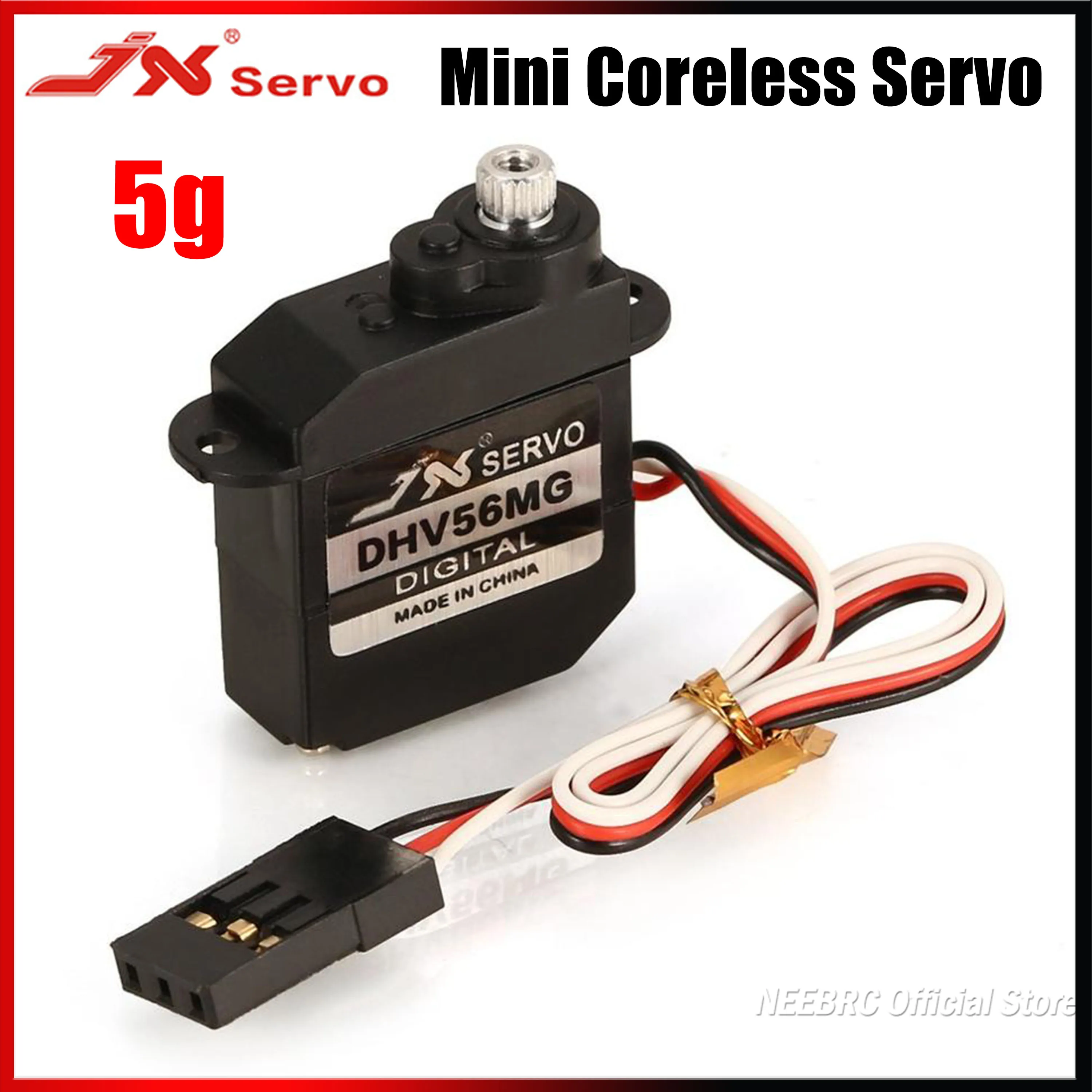 JX 5g Coreless Mini Servo PDI-DHV56MG Steering Torque 1.2kg Digital 4.8~7.4 V Metal Gear for RC Model Fixed Wing Airplane Part