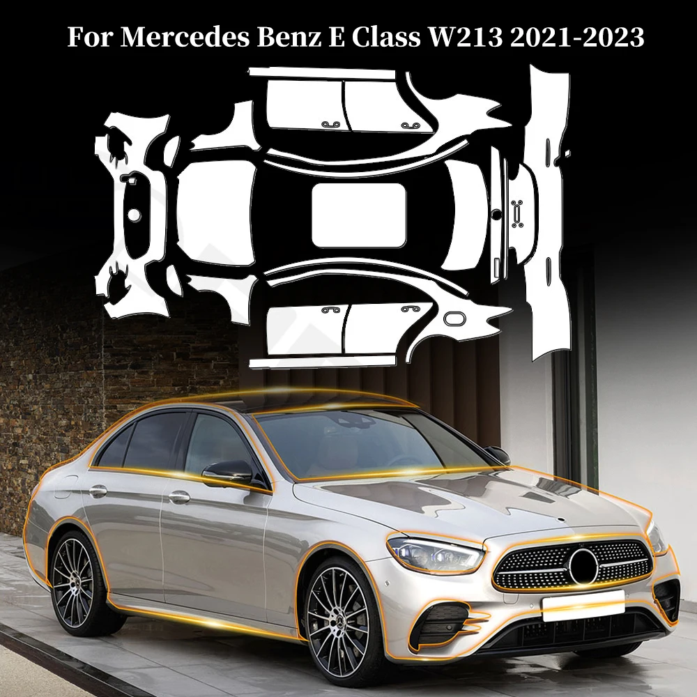 

For Mercedes Benz E Class W213 2021 2022 2023 TPU Paint Protection Film Anti-scratch Car Body Resistant Pre-cut PPF Clear Bra