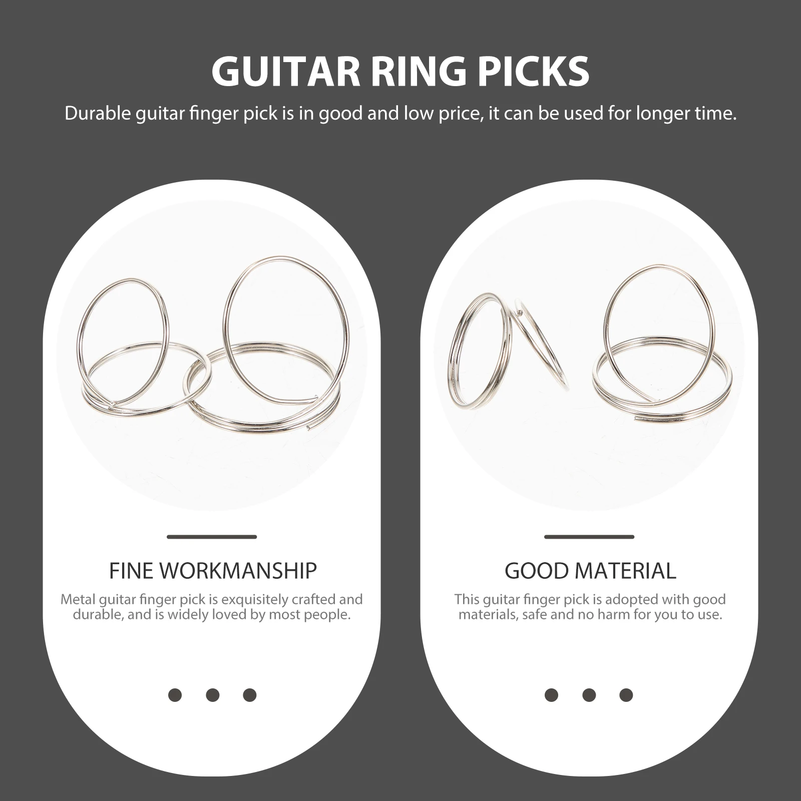 

Finger Pick Set Folk Guitar Picks Thumb Ring Acoustic Plectrum Accessories Metal Index Hollow