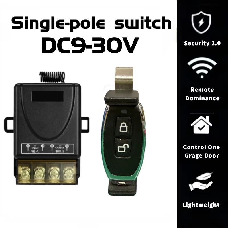 

433MHz Remote Control Switch 9V-72V 12V 24V High-Power Switch Remote Transmitter Multifunctional Convenient Wireless Controller
