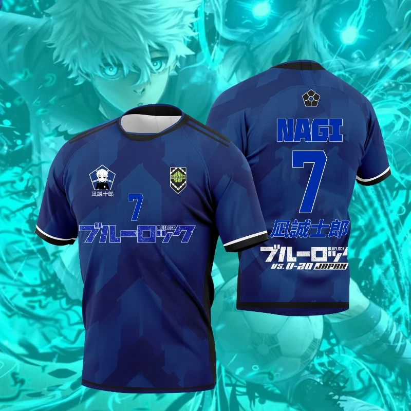 2026 Summer/Autumu Newest Japanese Anime Blue Lock Rin Itoshi And Sae Jersey Kids T-shirt Men And Women's Breathable Casual Tops