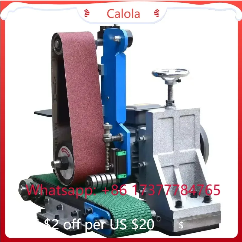 

Small Desktop Wide Belt Sanding Machine Metal Surface Polishing Deburring Equipment