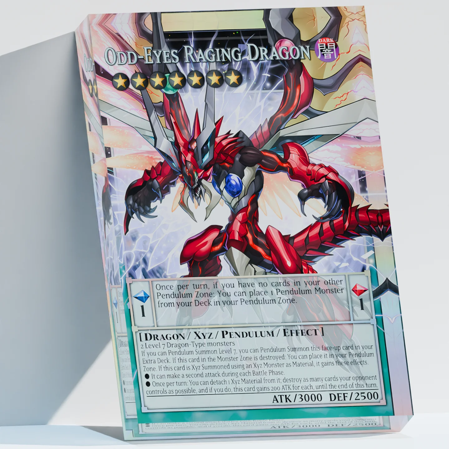 Yu-Gi-Oh YGO Odd-Eyes Raging Dragon Clear Acrylic Block Anime Goods Desktop Ornament Anime Desk Decor Collection Gift