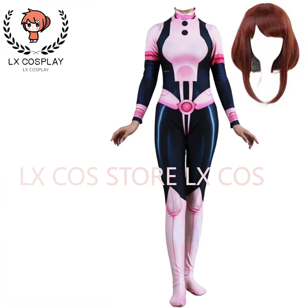 يوراراكا Ochako بذلة جسم أنيمي ، زي Ochaco ، بدلة كوسبلاي ، Zentai Cos