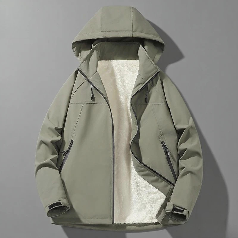 

Новая осенне-зимняя куртка с капюшоном на флисовой подкладке для спорта на открытом воздухе, ветрозащитная, водонепроницаемая, мужская верхняя одежда с несколькими сценами, теплая на флисовой подкладке