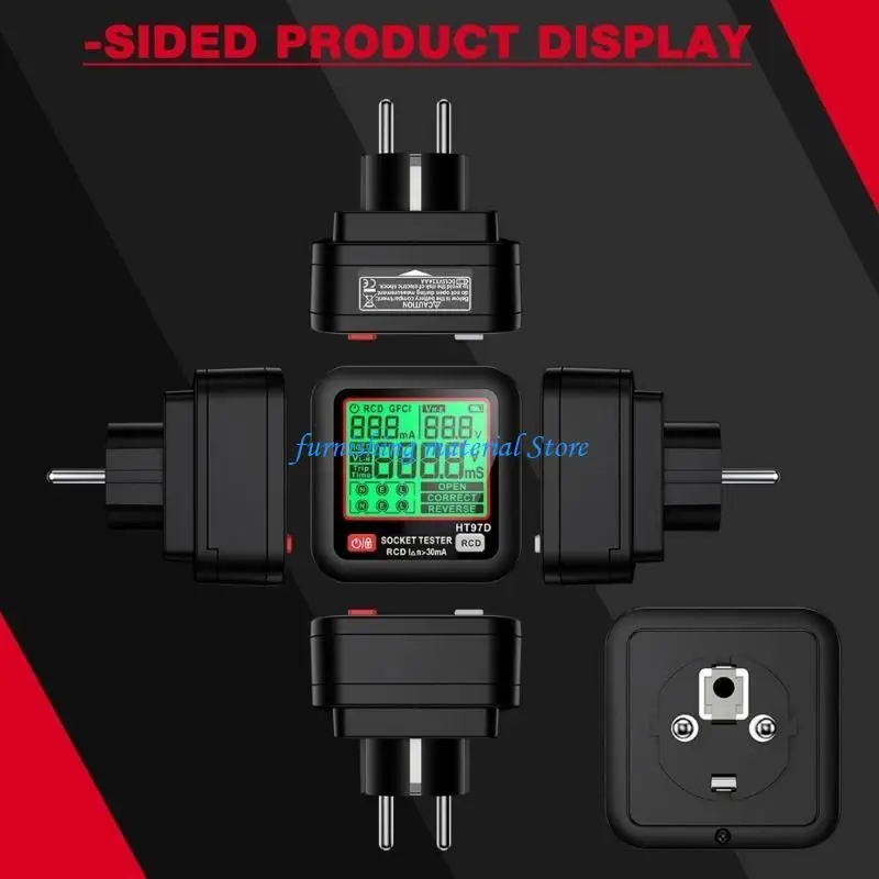 Y5GD -Leckage -Testdetektor mit Daten Halten Sie große LCD -Outlet -Socket -Checker