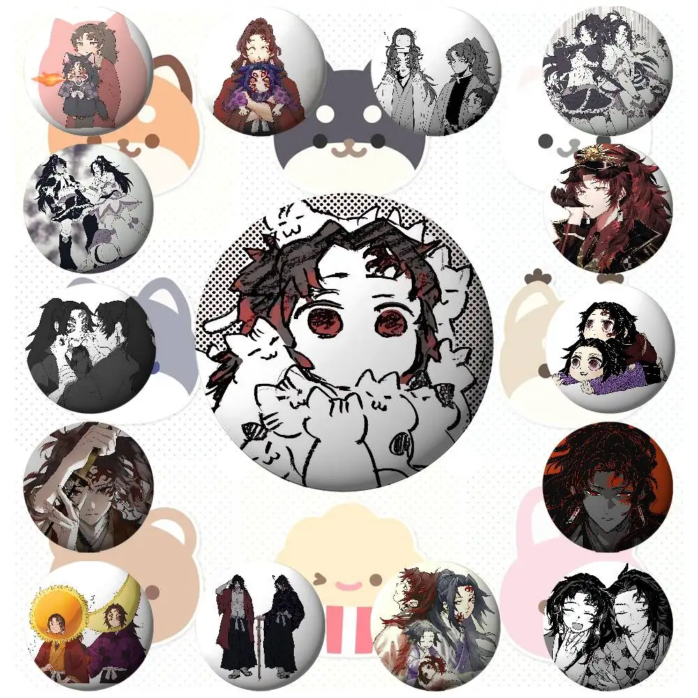 Y-Yorii-chi And K-Kuko-shibous Badges Tinplate Soft Button Pin Brooch Metal Badge Custom Jewelry Accessories Hat Bag Lapel