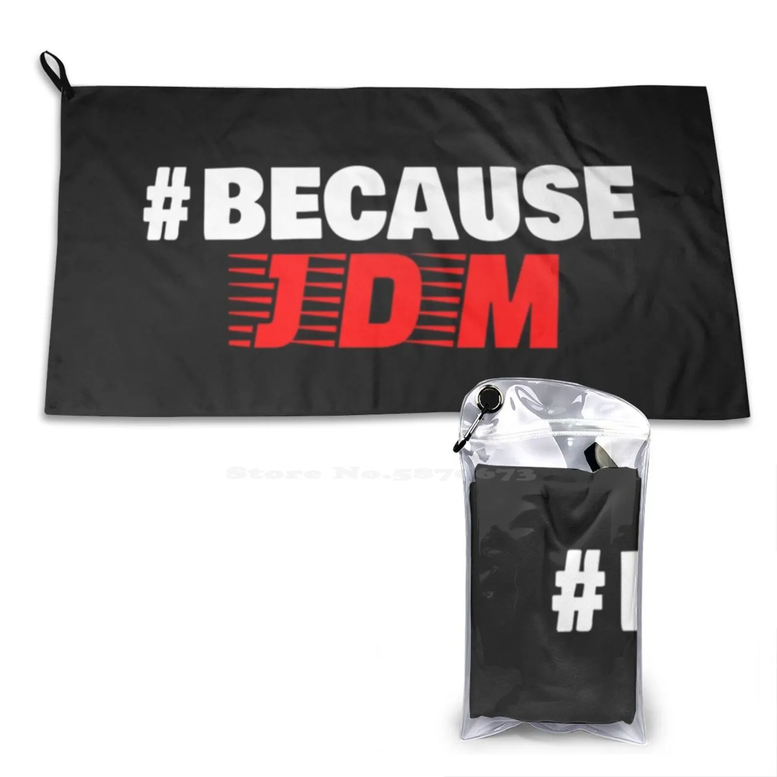 Because Jdm Import Tuner Car T Shirt Merch Superfine Fiber Bathroom Towels Washcloth Because Jdm Stcker Import Tuner Japanese