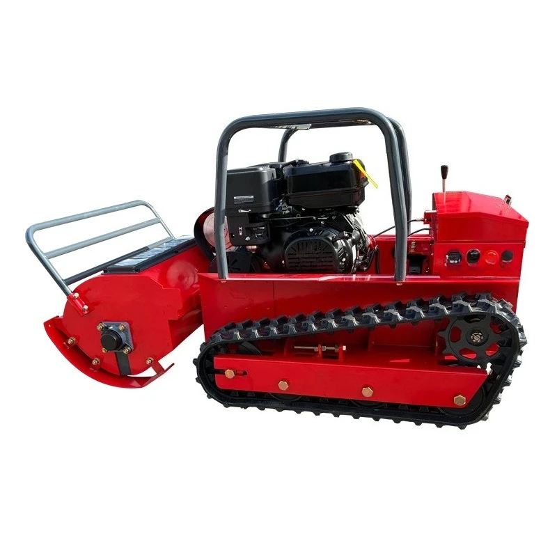Diesel-powered remote-controlled crawler mower, weed trimming equipment