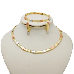 Luxury Choice Gold Color Women Jewelry Sets Necklace Earrings Bracelet Rings Sets Elegant Set Ethiopia Dubai Wedding Party Gifts