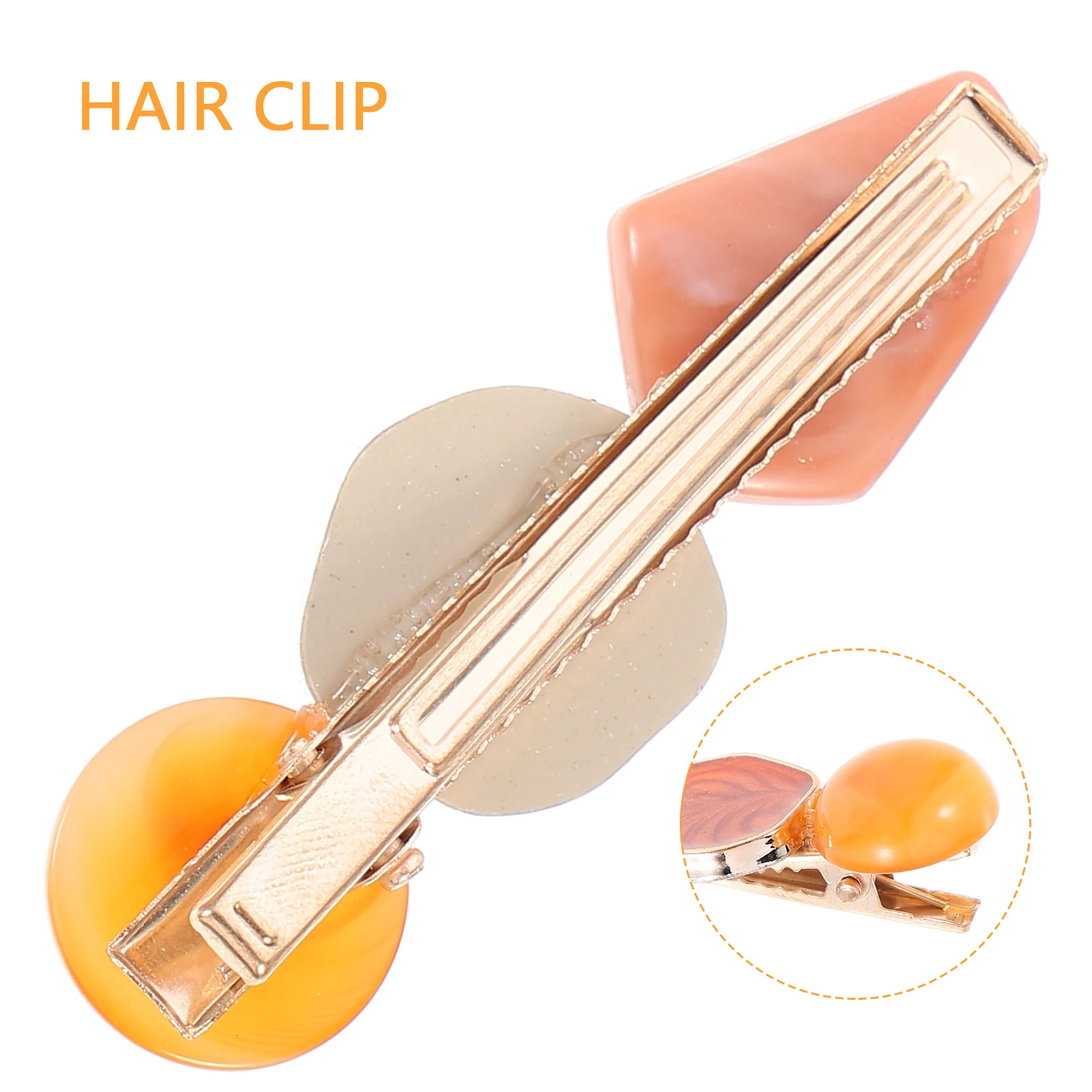 

6pcs Simulated Marble Acrylic Hair Barrettes For Women Girls Styling Clips Decorative Ponytail Braids Curly Hair Geometric