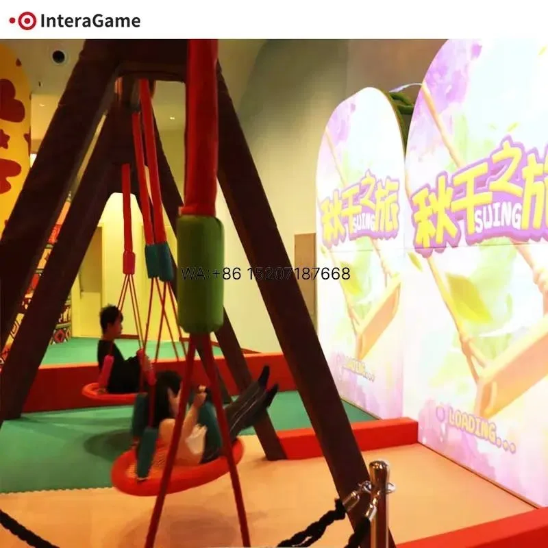 Wmwmnu Interactive Projection Swing Game Motion Sensing Virtual Swing Indoor Playground Equipment Immersive Projection Game