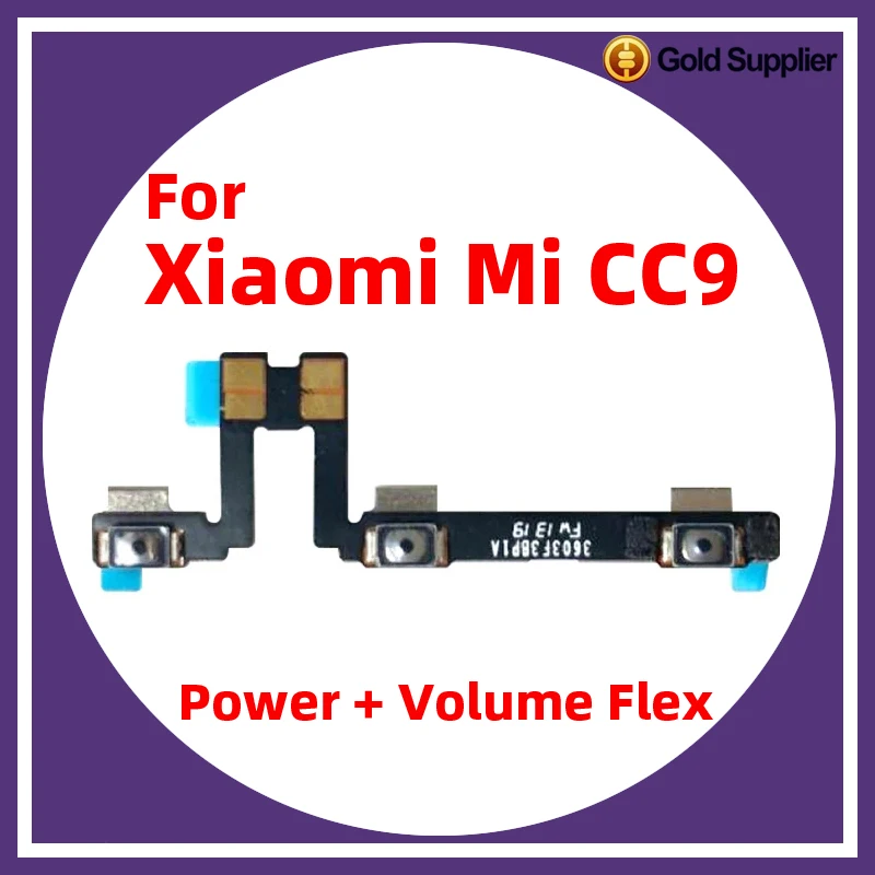 For Xiaomi mi CC9 Power ON OFF Volume Camera Key Button Switch Flex Cable Replacement