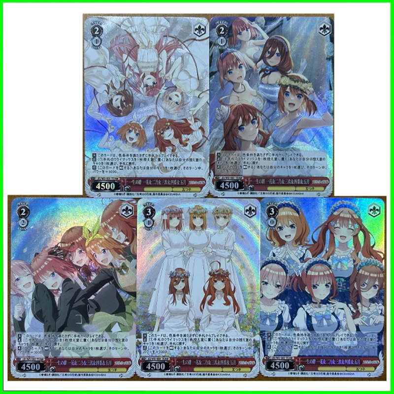 Wife Cards Collectible Cards Boys Games Toys Table Games Birthday Gifts DIY Anime Nakano Ichika Nakano Miku Premium Flash Cards