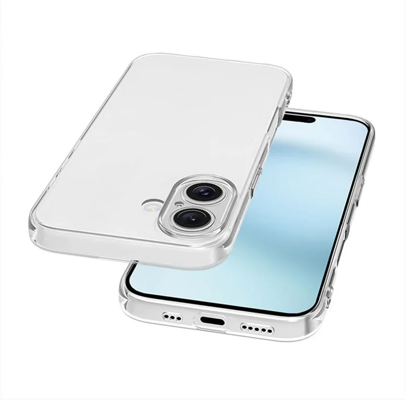 Simple Slim Soft TPU Clear Transparent Phone Case For iPhone 16 Pro Max iPhone16 Pro Max Plus 5G Cover Fundas Capa