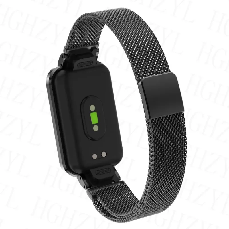 Milan Strap For Xiaomi Smart Band 8 Active With Metal Protector Case Bumper Magnetic Loop Bracelet For Mi Band 8 Active Watch