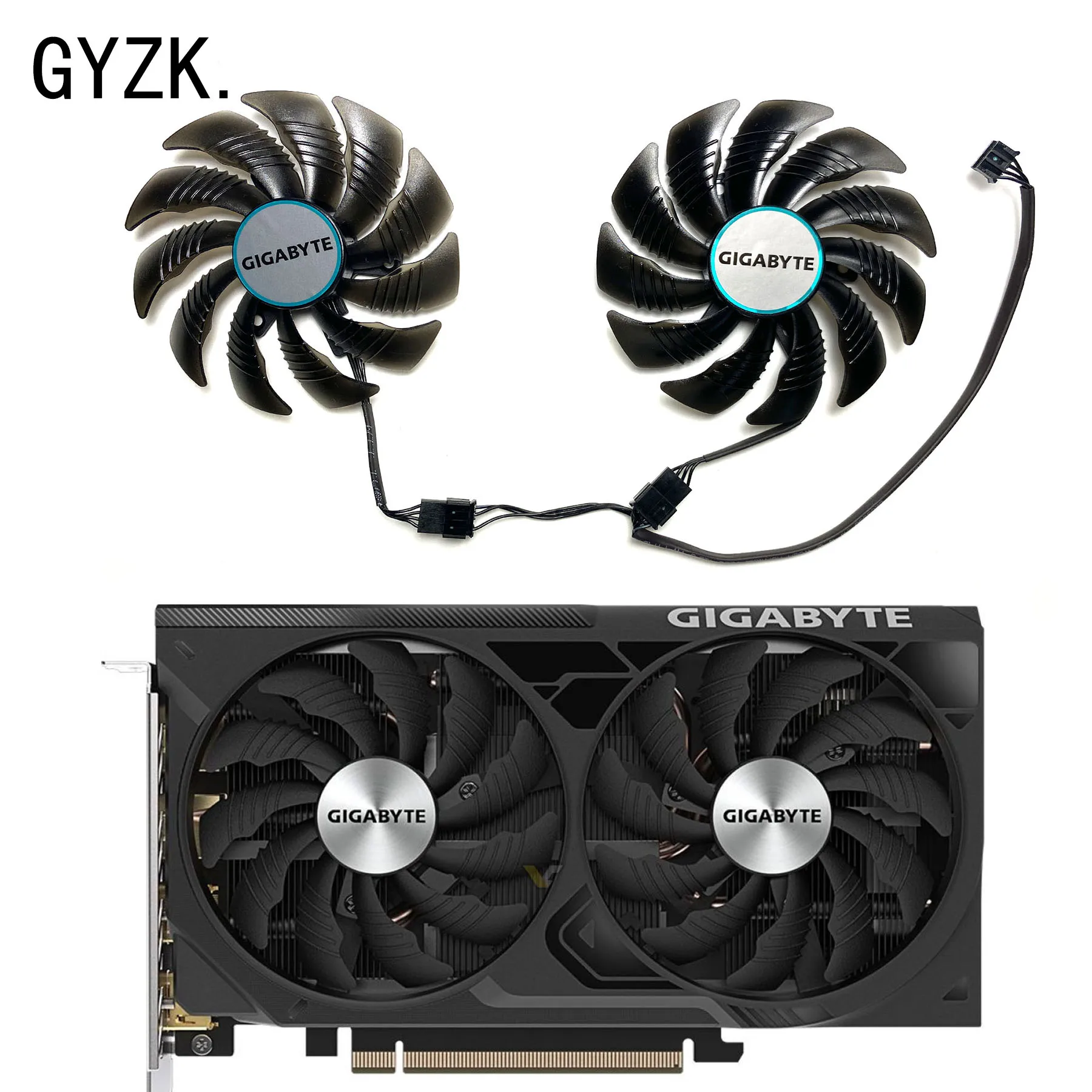 New For GIGABYTE GeForce RTX 4060ti 8GB WINDFORCE OC Graphics Card Replacement Fan T129215SU