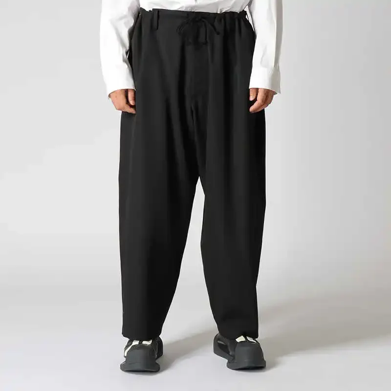 

YOJI OOAK оригинальный японский дизайн, широкие брюки на шнурке, свободные брюки-шаровары, длинные брюки, закрытые повседневные брюки