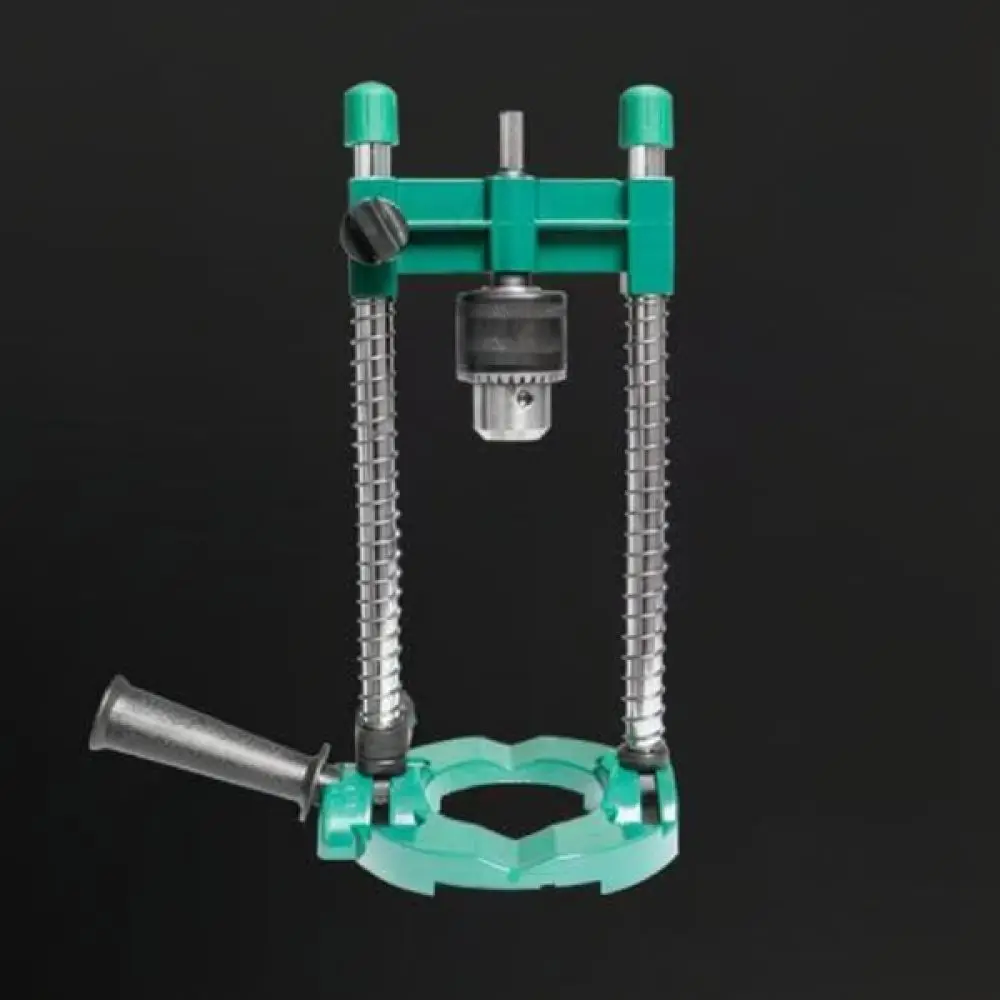 Compact Drill Press Holder Aluminum Alloy Base Vertical Drilling Guide Station Desktop Tool For Accurate Hole Operations