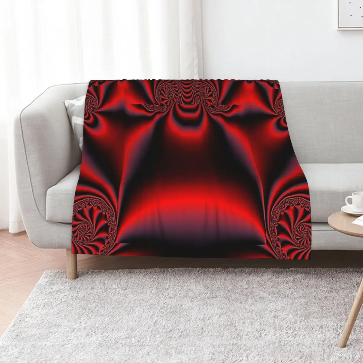 Count Dracula Vampire Fractal Throw Blanket Bed linens Giant Sofa heavy to sleep Heavy Bed covers Blankets