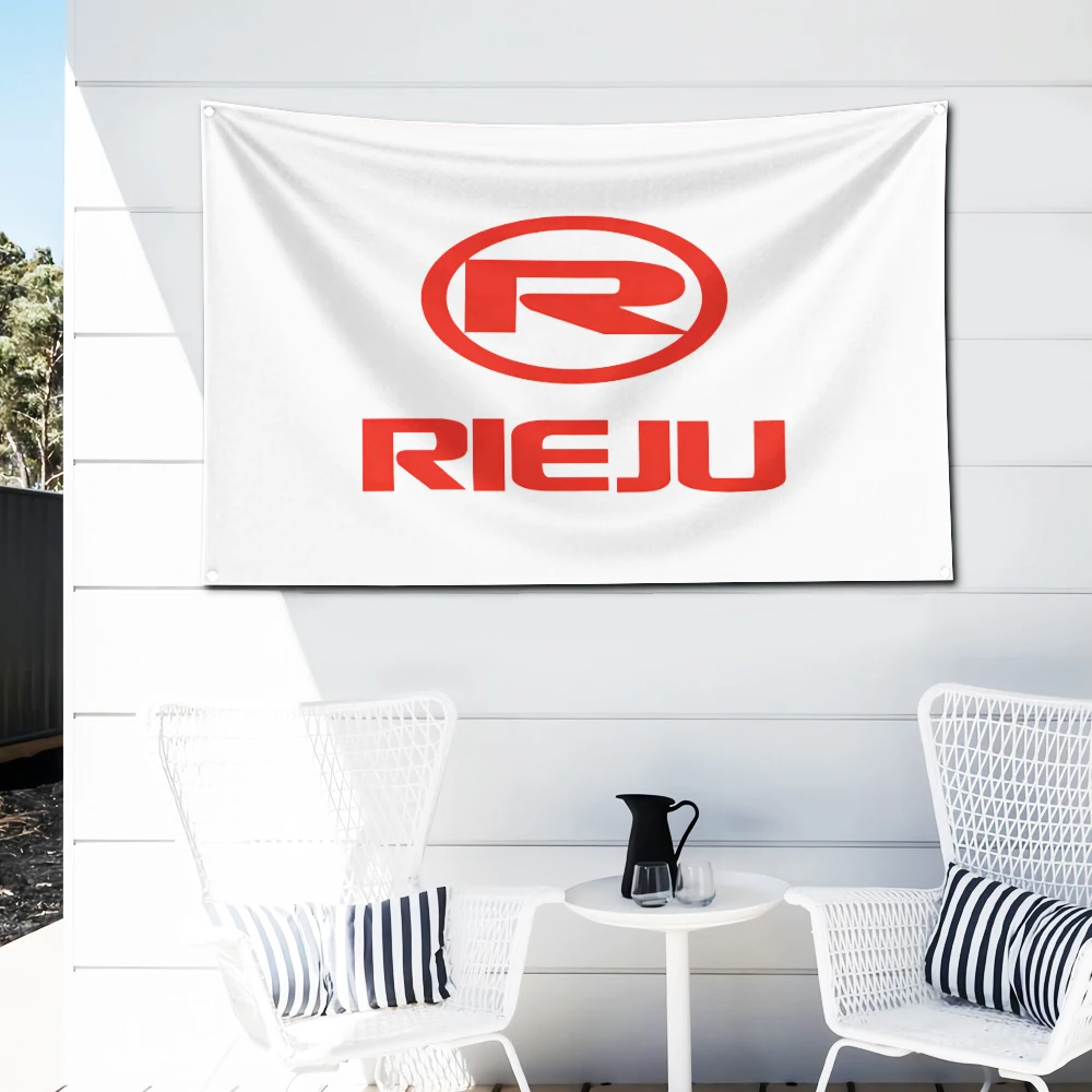 3x5 Ft Motorcycle Manufacturer Rieju Flag Polyester Digital Printing Banner for Wall Art Out Door Decoration With Brass Grommets