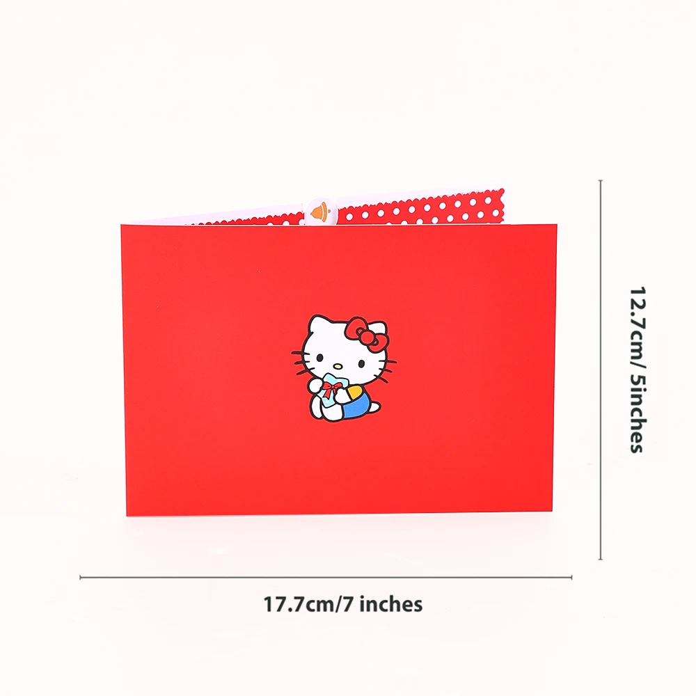 HelloKitty Greeting Card Anime Characters Birthday Greeting Cards With Envelope Kuromi Postcard Cinnamoroll Card Birthday Gifts