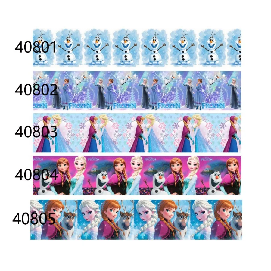 

Frozen Lisa Anna Olaf Character Grosgrain Ribbon 5yards Packing for Hairbows Craft Materials DIY Accessories