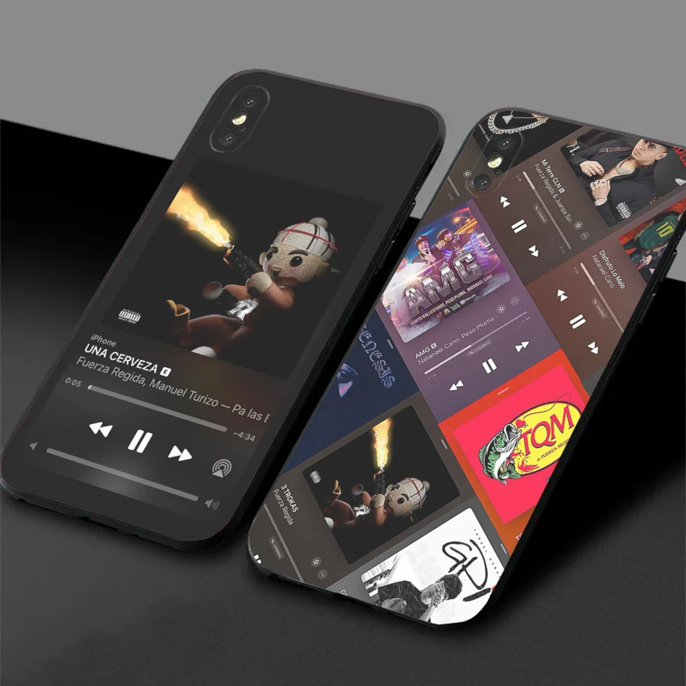 

Rapper JOP Fuerza Regida Phone Case For Samsung S24,23,22,30,21,10,9,Ultra,Plus,Lite,FE,5G Black Soft Case