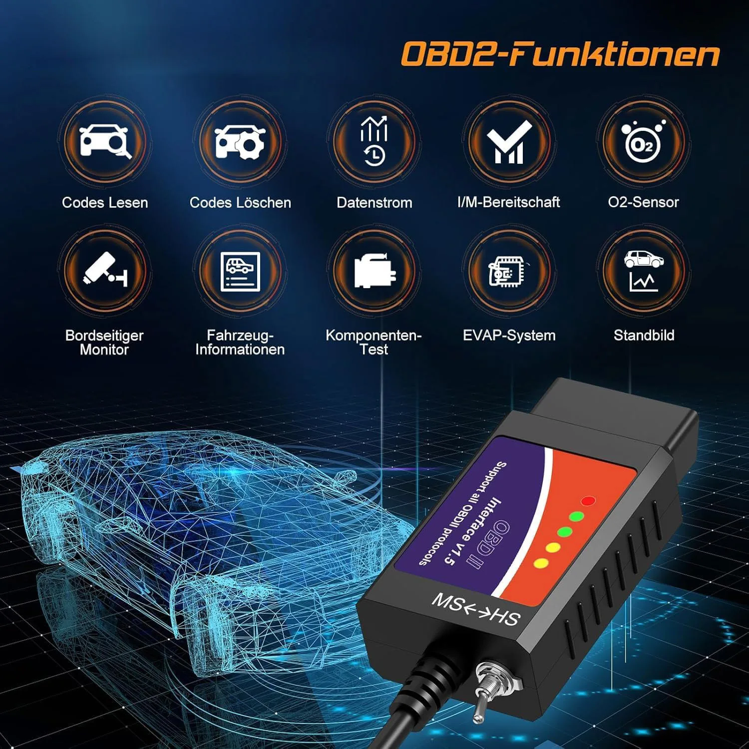 ELM327 USB Adapter OBD2 Scanner ELMconfig FoCCCus Diagnostic Scan Tool for Ford Lincoln Mazda Mercury Series Vehicles view 5