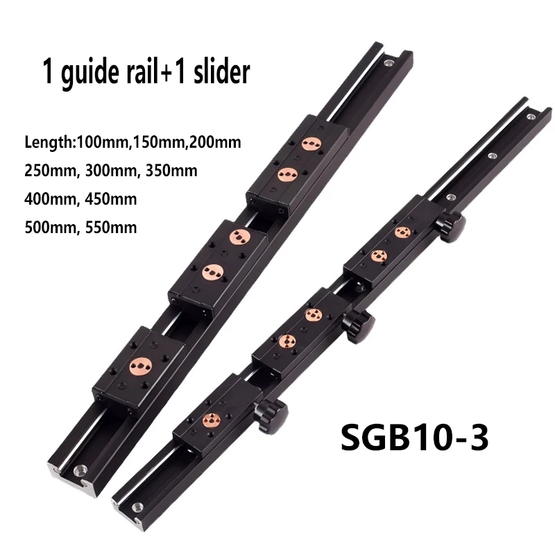 SGB Locking Slider Block SGR10 High-speed Operation Silent Aluminum Alloy Built-in Dual-axis Linear Guide Rail 100mm To 550mm