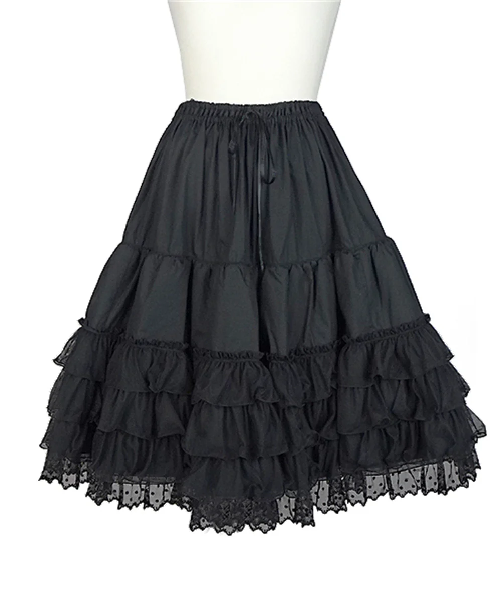 Tailored Ruffled Lace Lolita Long Petticoat