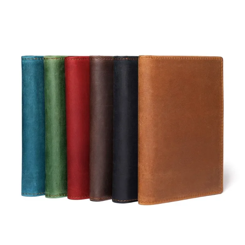 Men Genuine Leather Travel Passport Holder Wallet Minimalist Rfid Travel Document Organizer Wallet Men's and Women's Wallets