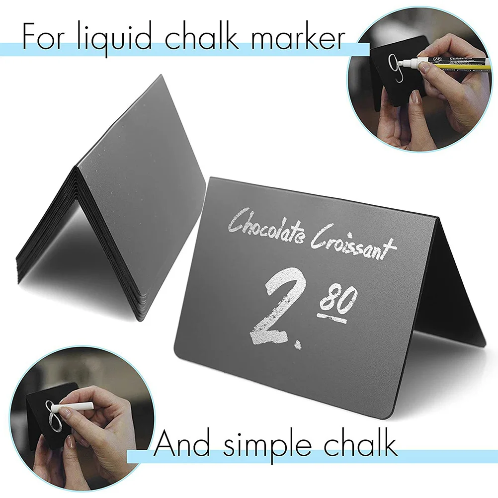

10Pcs Tabletop Chalkboard Signs for Party Wedding Decor Message Price Boards Reusable Mini Chalkboard Standing Notice Board