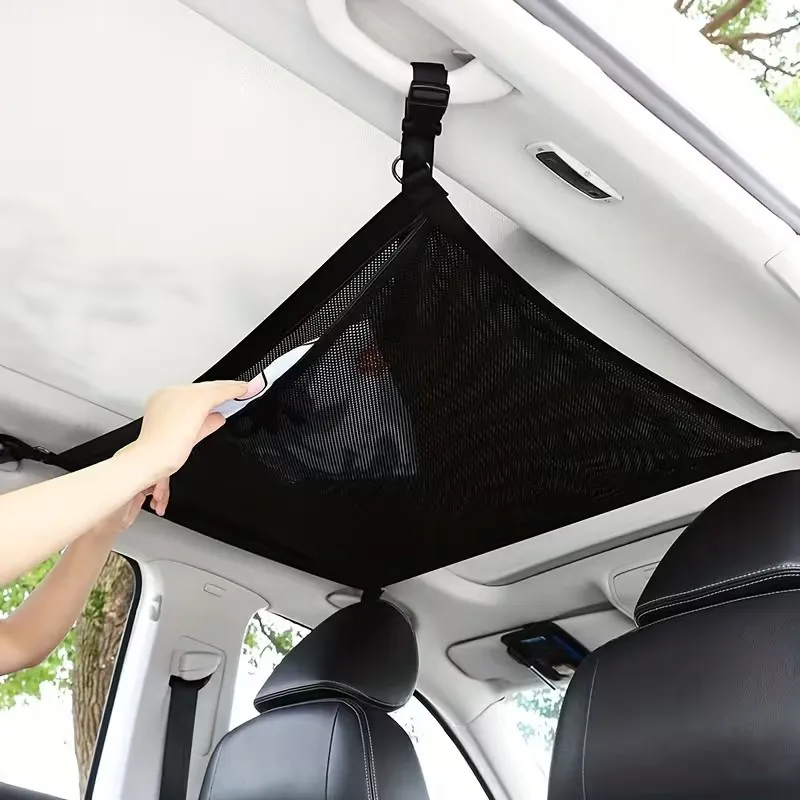 Adjustable Multi-Layer Car Ceiling Cargo Net Bag - Suitable for Suvs, Long-Distance Travel Storage, Suitable for Tents, Blankets, Toys, Etc., Vehicle Cargo Management | Koda.Com | Durable Fabric