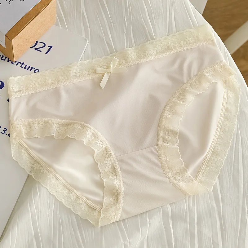 4 ks/sada luxusních květinových výšivek krajkových kalhotek pro ženy, sexy duté spodní prádlo, dámské spodní prádlo, prodyšné kalhotky - náhled 6