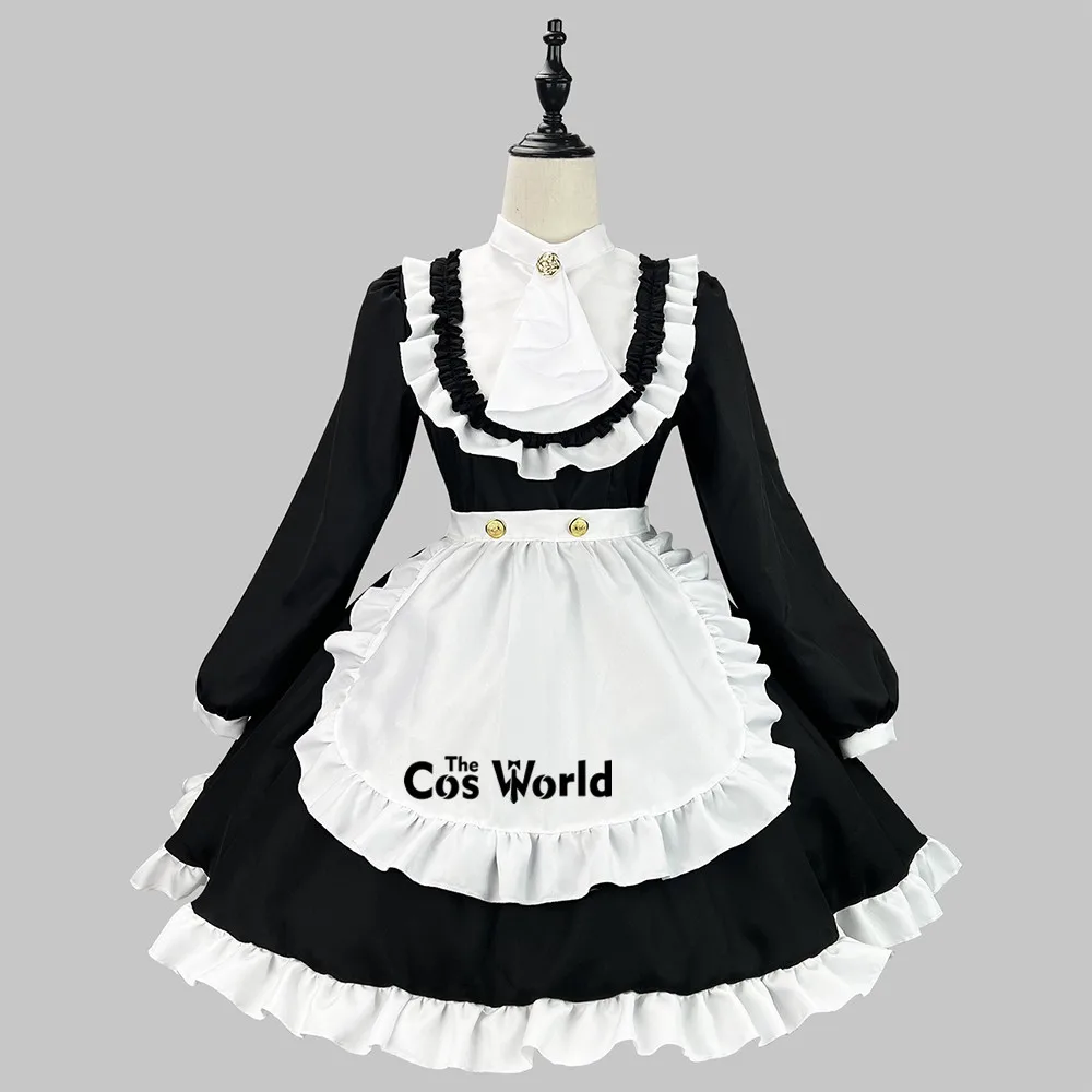 S-5XL Japonais À Manches sulfMaid Maid Restaurant Tablier Robe Uniforme Tenues Anime Cosplay Costume