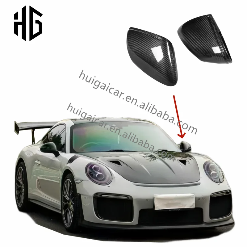 

991 OEM Dry Carbon Fiber Rearview Mirror Caps Cover For Porsche 911 2012-2018 Carbon Side Mirror Housing For Porsche 991.1.2