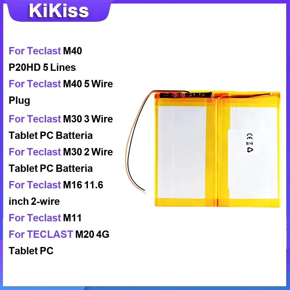Battery For Teclast M40 P20HD 5 Lines M40 5 Wire Plug M30 3/M30 2 Wire Tablet PC Batteria M16  M11 M20 4G Tablet PC