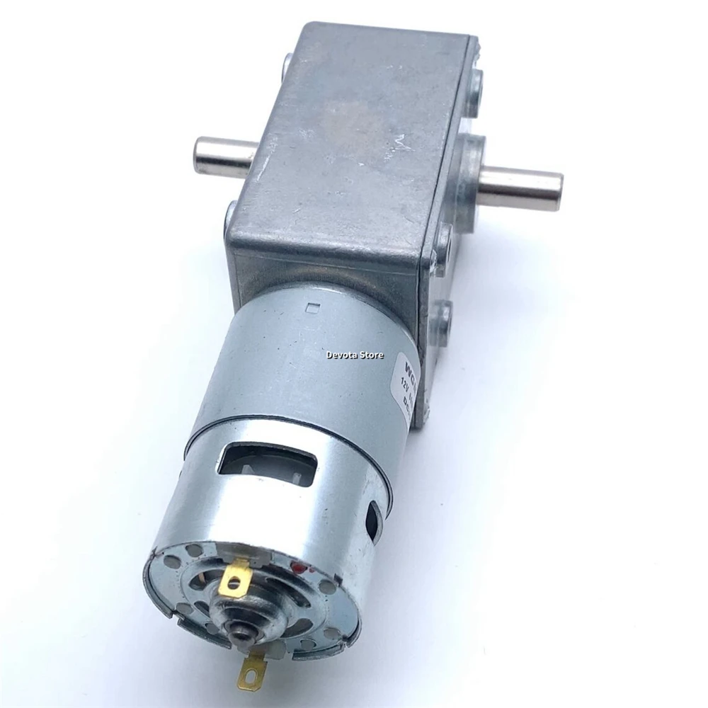 Dual-shaft Turbine Worm DC Gear Motor 12V 24V Torque Power Low Speed Motor Self-locking Quality Motor 775-4468 5882